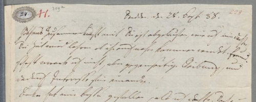 Brief Körners an Schiller vom 28. September 1788.